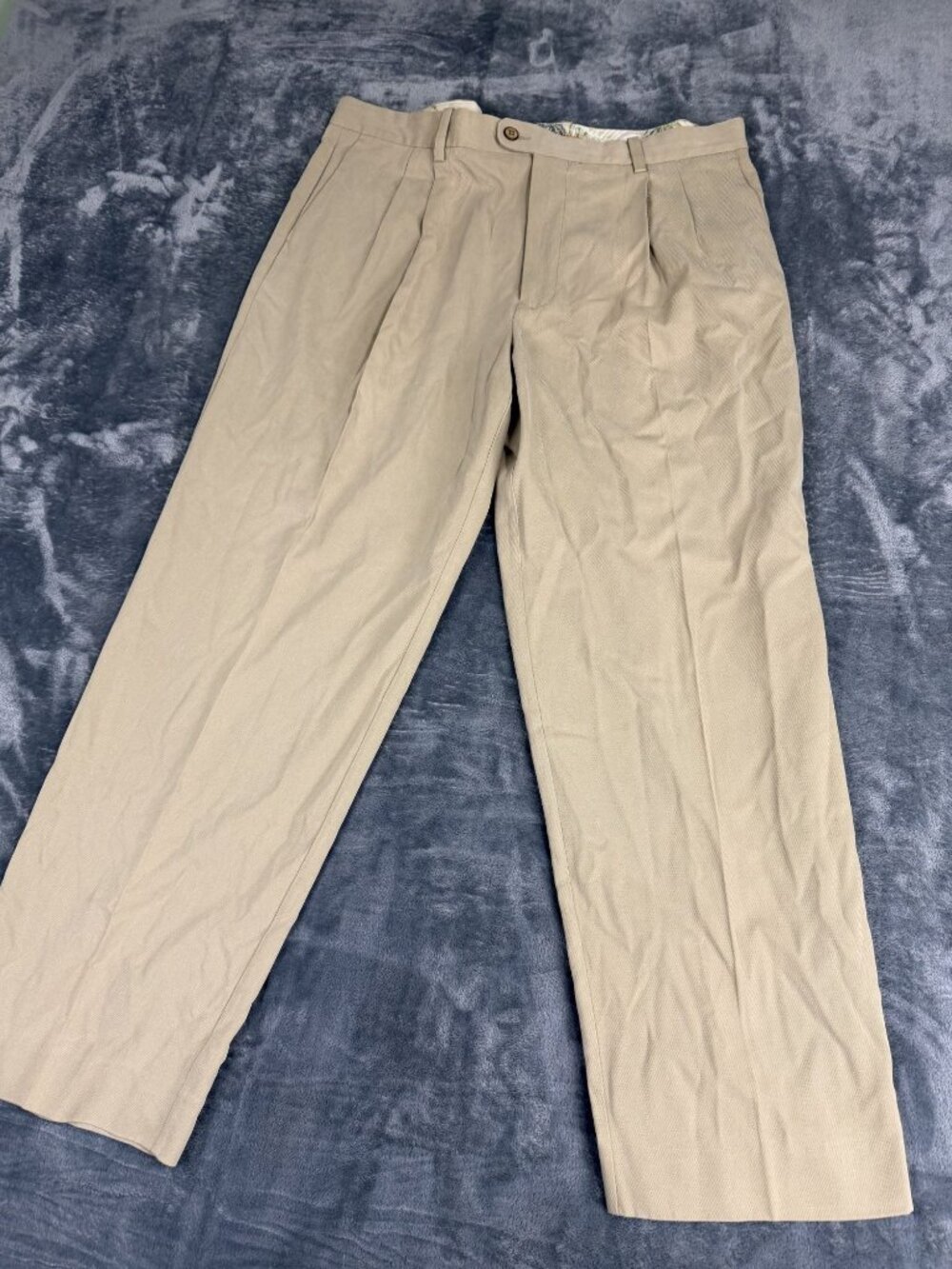 Tommy Bahama Mens Khaki Flat Front Pants 38x30